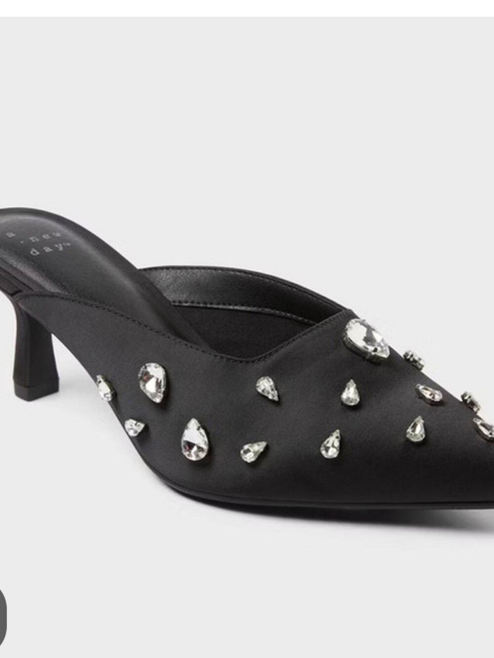 A New Day Katia Black Studded Mule Heels